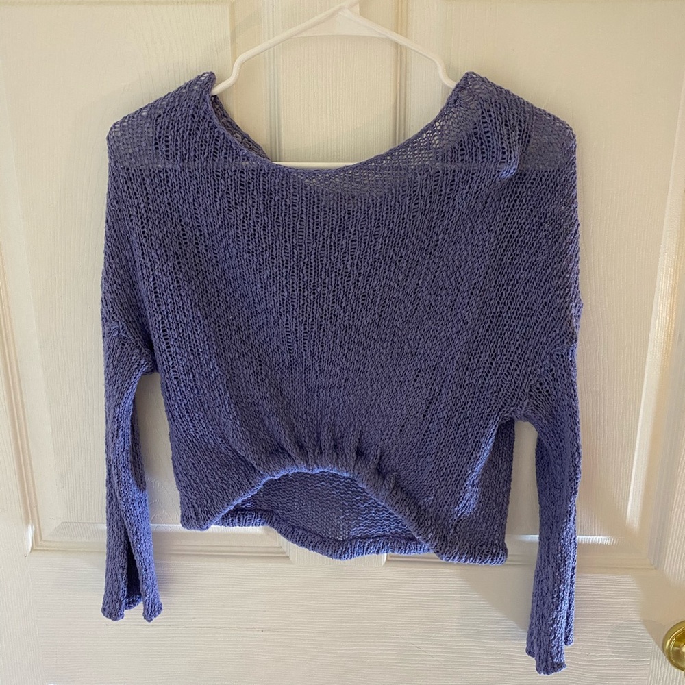 Urban Outfitters Cropped Purple Sweater